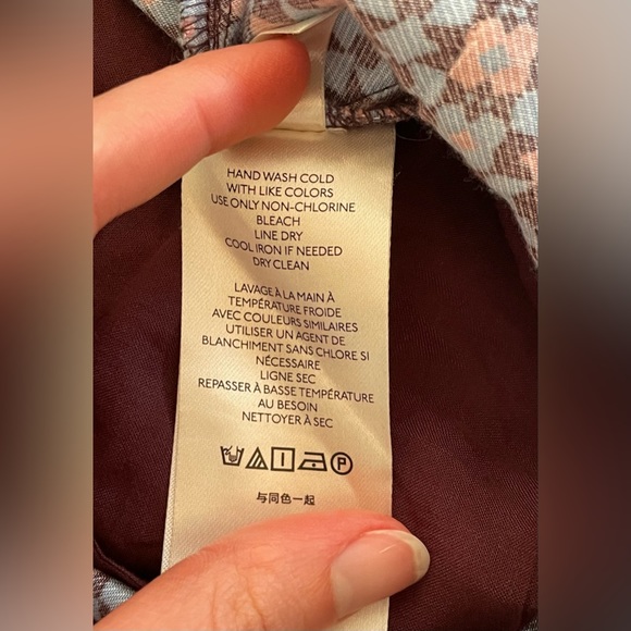 *SOLD* MAEVE Anthropologie Wide Leg Pants Women's Size 10 Pattern High Waisted - Picture 10 of 14